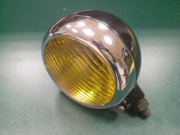 Scheinwerferglas gelb für die alten runden Zusatzscheinwerfer / Nebelscheinwerfer Ø100mm - 111030644