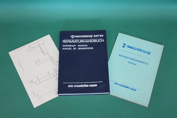 Reparatur Handbuch für Wartburg 353W mit Ergänzungsband für Mod. ab 1985 + Schaltplan   -  112080661