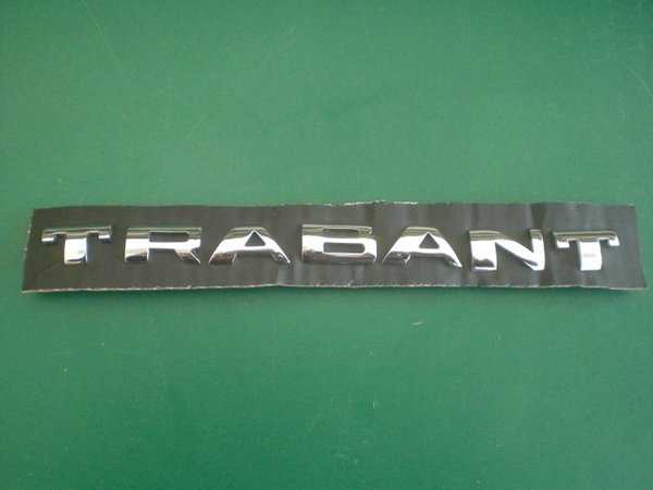 Buchstabensatz TRABANT Chrom für die Motorhaube beim Trabant 500 / 600 / 601 1.Serie   -  101010751