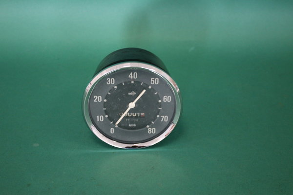 Tachometer DIN75521 rund mit Chromring NEU für LKW S4000 / H3A / G5 / Garant / Jeep P3  - 1240502020