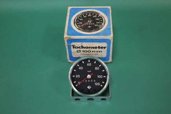 Tachometer bis 120km/h mit Chrom Ring NEU für den Trabant 601