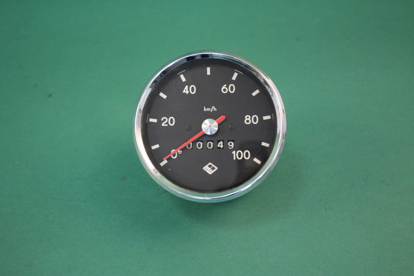 Tachometer 100km/h NEU mit Chromring für den IFA W50 / ADK80 - 125  / Robur LO-LD  -  9134009075