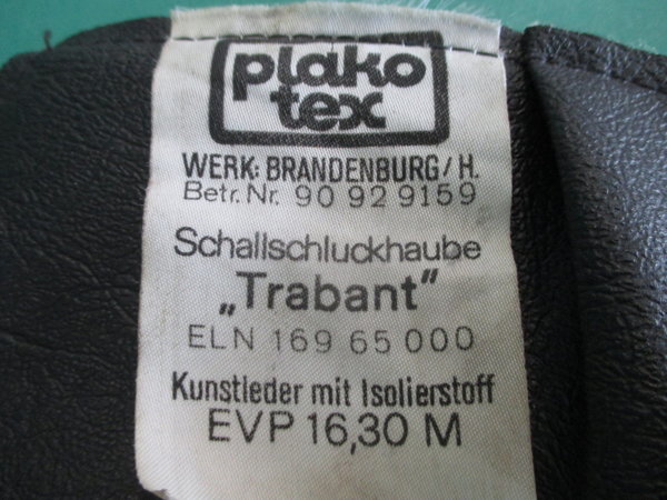 Schallschluckmatte / Motordämmmatte NEU original für den Motor des Trabant 601