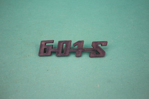 Schriftzug "601-S" schwarz aus Plaste original für den Trabant 601