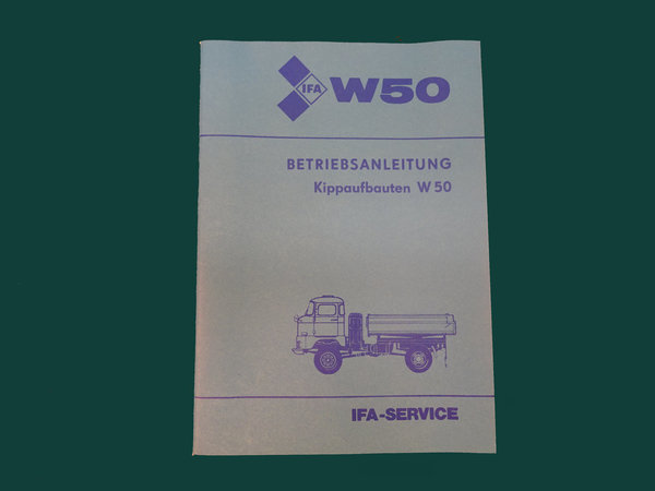 Operating instructions manual LKW IFA W50 tipping bodies 1987 - 1210811112