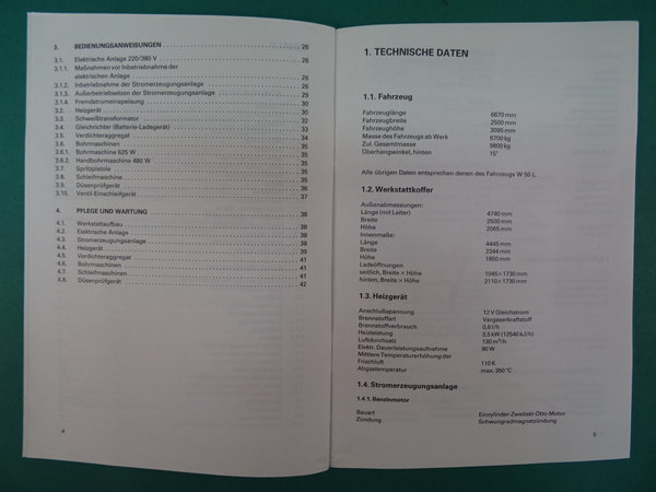 Betriebsanleitung Handbuch LKW IFA W50 L/W 1989 - 1210811115